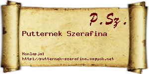Putternek Szerafina névjegykártya